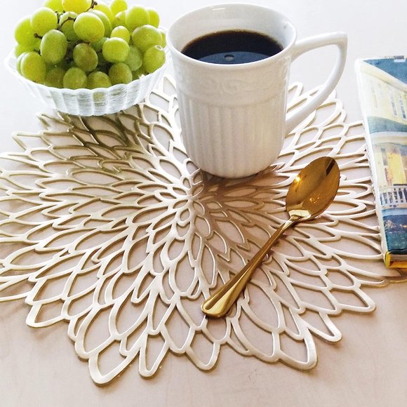 Brand New The Eclectic Home 24 Piece Placemat, Coaster, Napkin & Napkin Ring Set - Picture 7 of 13